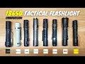 18650 Tactical Flashlight Comparison ACEBEAM OLIGHT KLARUS FENIX SOFIRN WURKKOS THRUNITE
