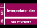 CSS Property interpolate-size explained