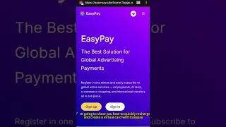 EasyPay Virtual Card Tutorial How to Top Up with USDT Activate Your Card Step-by-Step