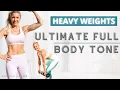Lagu ULTIMATE (head to toe) FULL BODY TONE with WEIGHTS (get LEAN \u0026 RIPPED)