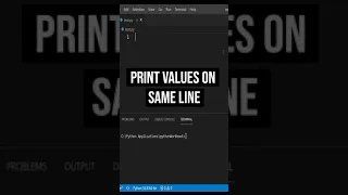 Use this to print values on same line python tutorial