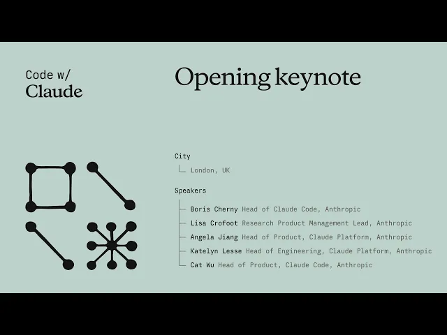 Video: Code with Claude London 2026: Opening Keynote