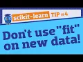 Use fit - transform on training data but transform only on data