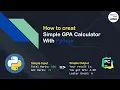 How to creat a simple GPA calculator with python