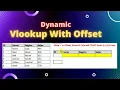 How to use Vlookup with Offset function Dynamic Range Use of COUNTA COLUMNS in excel Hindi
