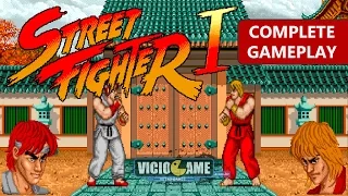 street fighter 1 1987 complete gameplay