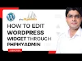 Edit WordPress Widget Through PhpMyAdmin