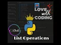 Python Revision Tour List Operations CBSE-12 Python Tutorial for Beginners