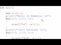 Enter 10 Numbers and Print them using array