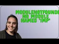 ModuleNotFoundError No module named imp