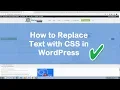 How to replace text with CSS in WordPress