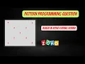 Number Pattern Program Zoho Coding Rounds Using Java