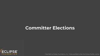 Eclipse Committer Elections