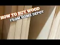 How I buy my wood from home depot money saving