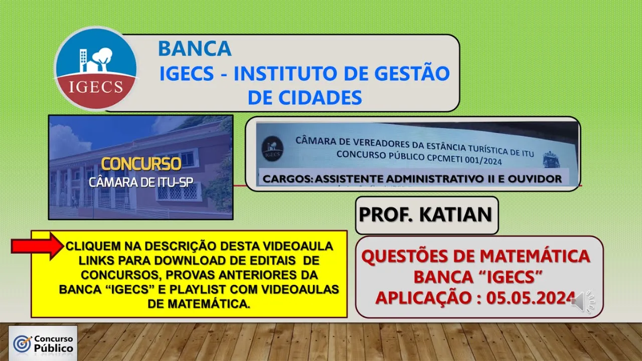 IGECS - Assistente Administrativo II e Ouvidor - Concurso Câmara de Vereadores de Itu/SP
