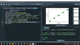 Font properties on title and labels in matplotlib Machine Learning Tutorial in Hindi part 11