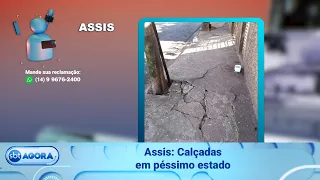 Assis: Calçadas em péssimo estado