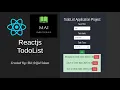 TodoList project Using REACTJS React-Bootstrap Bootstrap