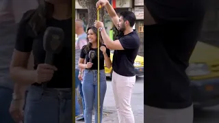 تحدي قياس الطول مذيعة نيودوس كذبت بطولها Shorts 