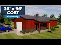 Pole Barn Garage Cost 36 x 56 x 12