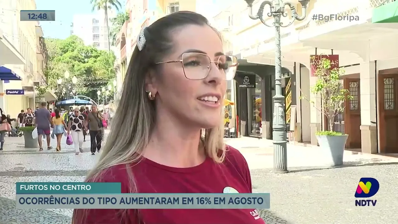 Furtos no centro de Florianópolis aumentaram 16% em agosto