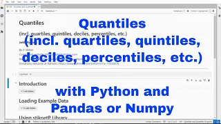 Python - Quantiles and Quartiles
