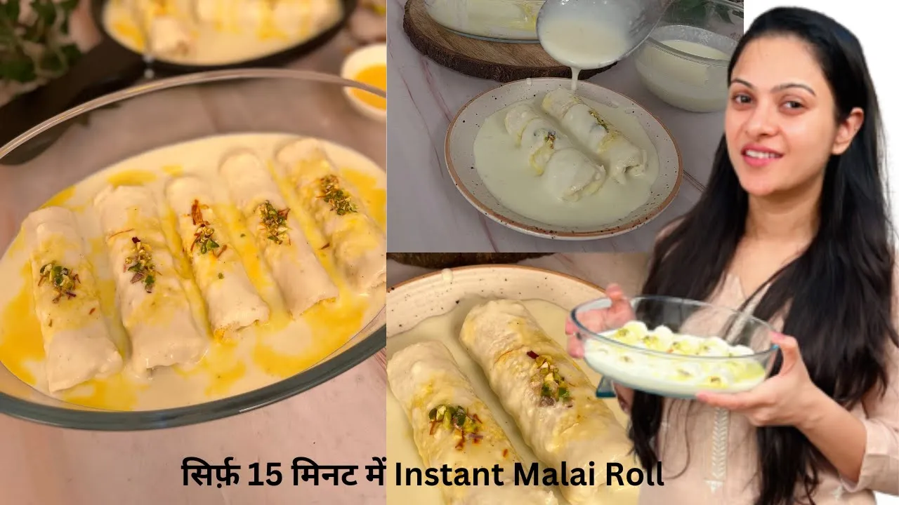  15     Instant Mawa Malai Rolls   Rakshabandhan Special Malai Roll   Malai Cake