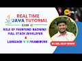 JAVA Tutorial Session 02 Role of Full Stack Developer Lang Framework