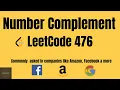 Number complement leetcode solution Leetcode 476 number complement java solution