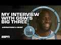 Download Lagu My interview with the Warriors' Big 3: Steph Curry, Draymond Green \u0026 Jimmy Butler III | NBA Today