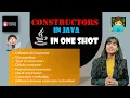 Constructors in Java ICSE Class 10 One Shot