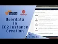 Create an EC2 instance with userdata from web console and CloudFormation
