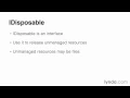 Tutorials - C 06 03 Introducing IDisposable