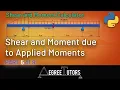 Shear Bending due to Applied Moments Shear Moment Diagram Calculator Project