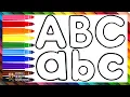Draw and Color the Alphabet Learn The Letters and Colors in English Drawings for Kids