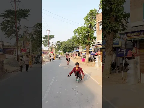 Wheeli with skate ✅ #skating #roadskating #skater  #publicreaction #kanheswarskating