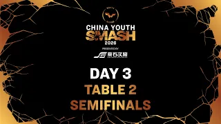 LIVE! | T2 | Day 3 | China Youth Smash 2026 | Semifinals