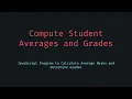 Calculate Student Averages and Grades Using JavaScript