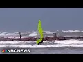 Windsurfers in Galveston enjoy Hurricane Beryl s waves - before being told to leave