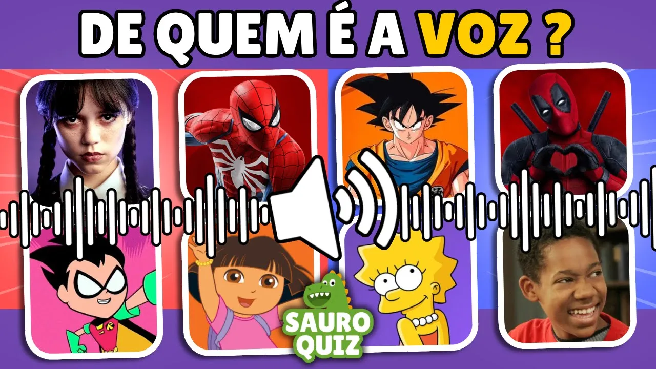 ???? VOCÊ consegue ACERTAR todos ? | ADIVINHE O PERSONAGEM PELA VOZ | #SauroQuiz