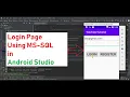 Login Page in Android Studio Using MS-SQL Android Tutorial s