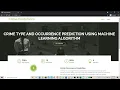 CRIME TYPE AND OCCURRENCE PREDICTION USING MACHINE LEARNING ALGORITHM - IEEE Python Project 2021 22