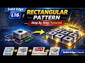 Rectangular Pattern in Solid Edge Step-by-Step Tutorial for Beginners Solid Edge Course L16