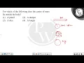 For which of the following does the centre of mass lie outside the body