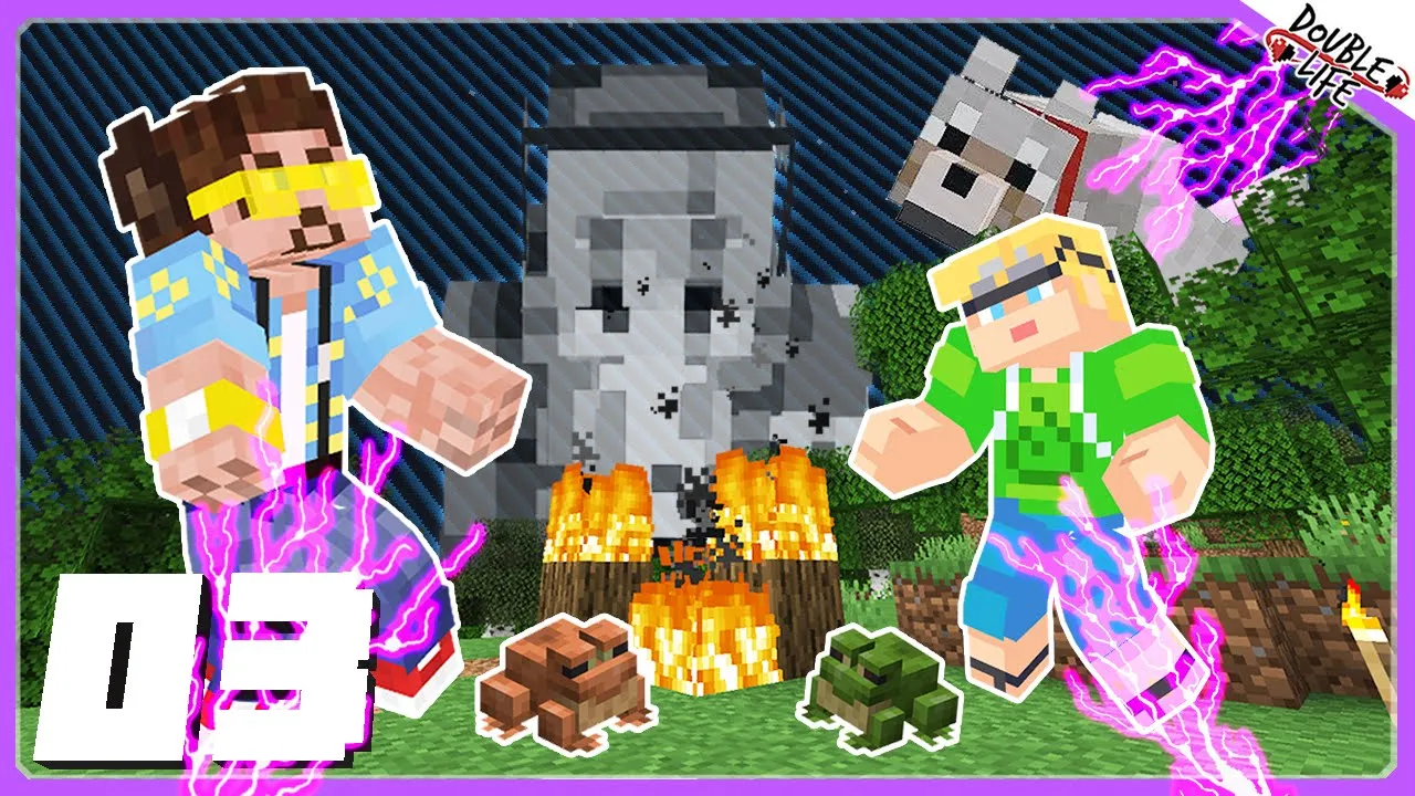 Watch "CROAK FROG! PET DOG! BURN LOG! | Double Life SMP | Ep 03" on YouTube