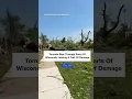 Tornado near Menasha Appleton Wisconsin leaves behind a trail of damage