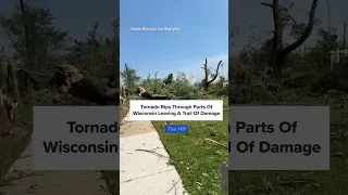 Tornado near Menasha Appleton Wisconsin leaves behind a trail of damage