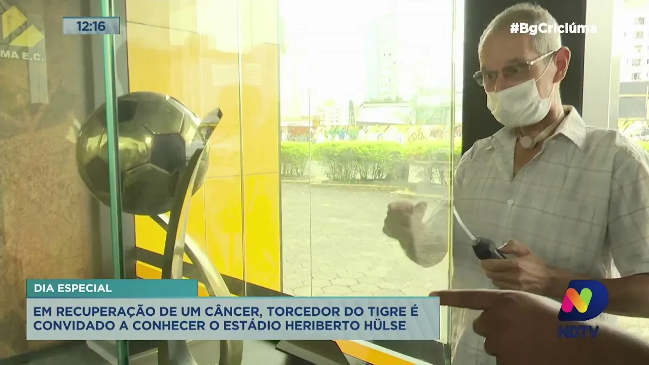 Em recuperação de um câncer, torcedor do Tigre é convidado para conhecer o Estádio Heriberto Hülse