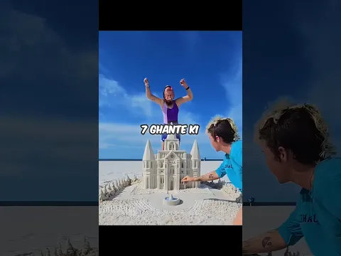 They Built a Sand House Just to Destroy It 😱🏖️ #shorts #cat