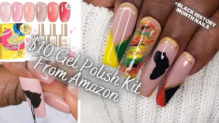 Affordable Gel Polish from Amazon | BORN PRETTY Nude Jelly Gel Polish Kit |Black History Month Nails